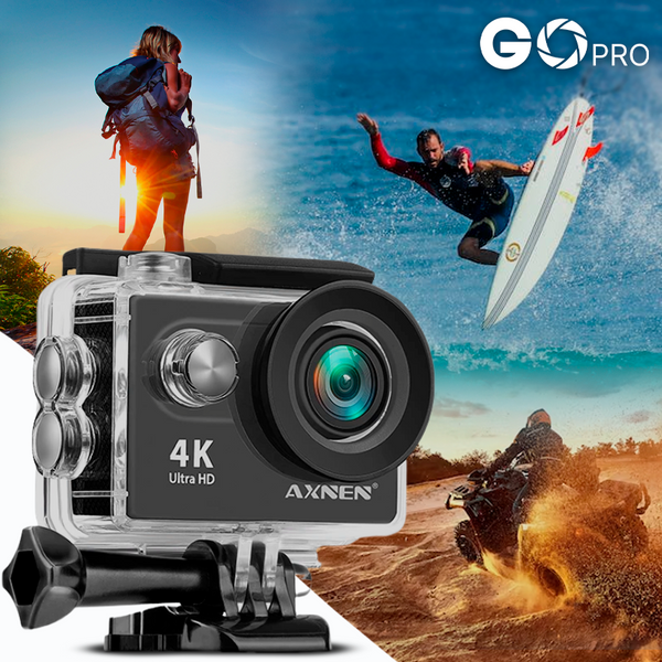 Câmera de Ação Profissional Portátil 4K Ultra HD 60FPS - Estilo Go Pro